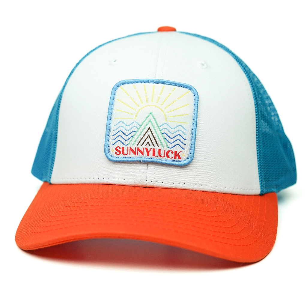 SunnyLuck Tri-Color Trucker Hat