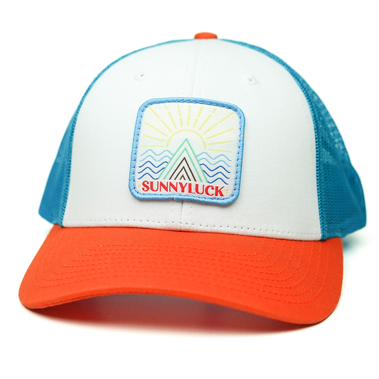 SunnyLuck Tri-Color Trucker Hat