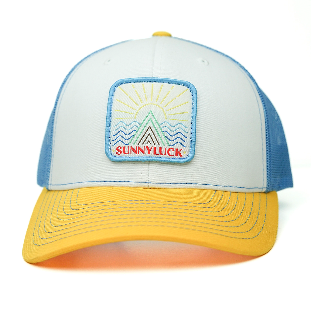 SunnyLuck Tri-Color Trucker Hat