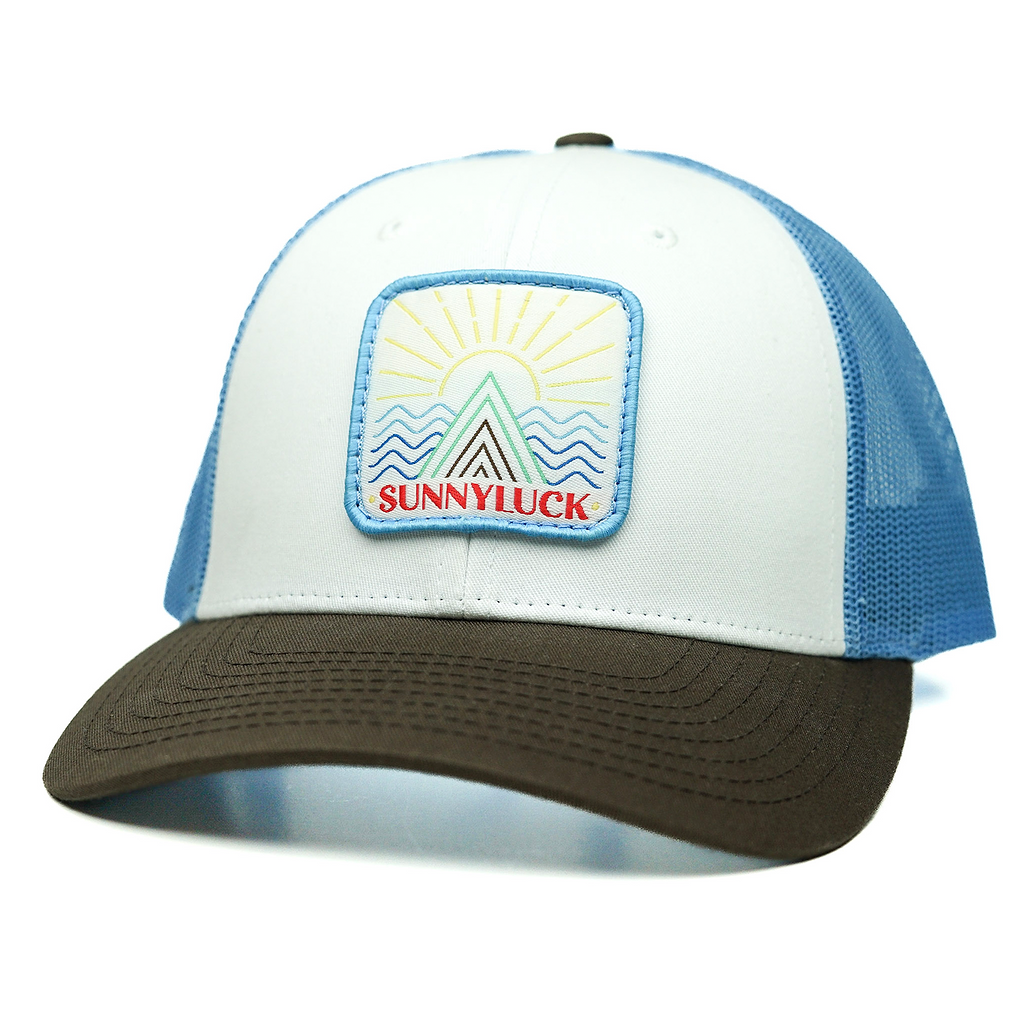 SunnyLuck Tri-Color Trucker Hat