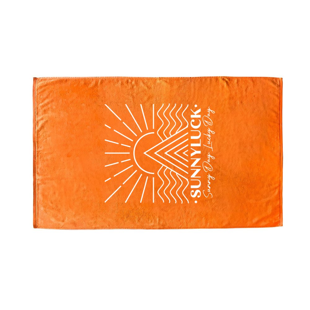 SunnyLuck Mountain & Waves Beach Towel