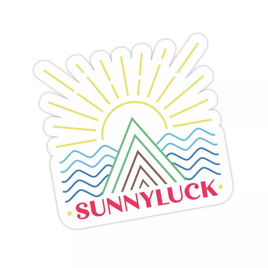 SunnyLuck Mountain & Waves Sticker