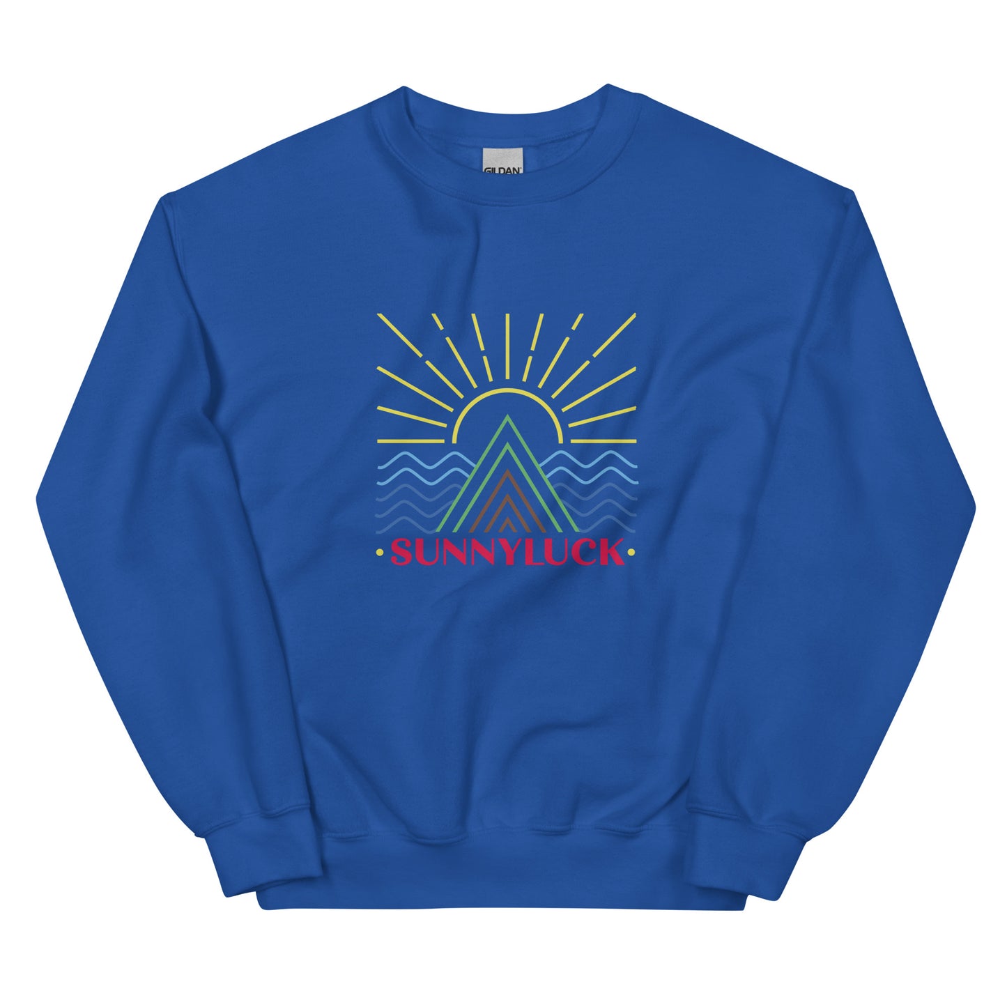 SunnyLuck Mountain & Waves Colorful Sweatshirt