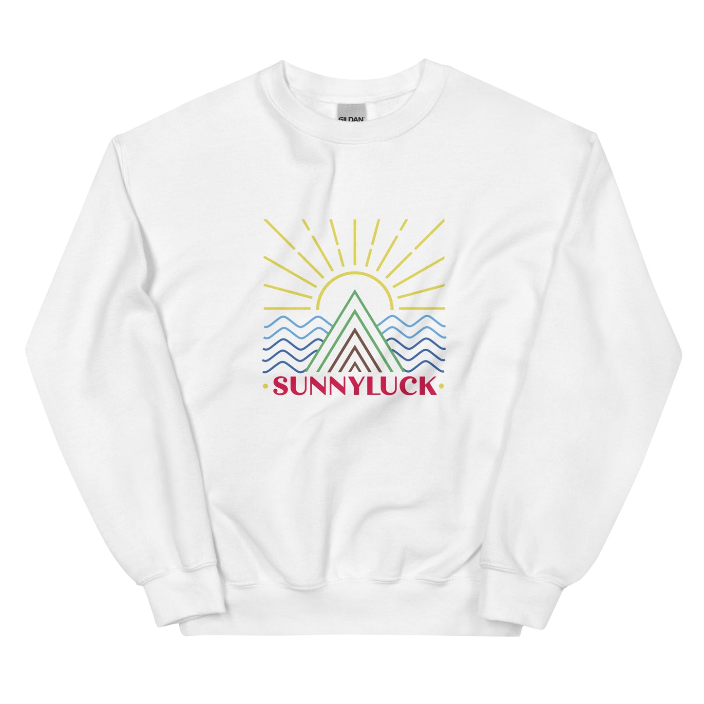 SunnyLuck Mountain & Waves Colorful Sweatshirt