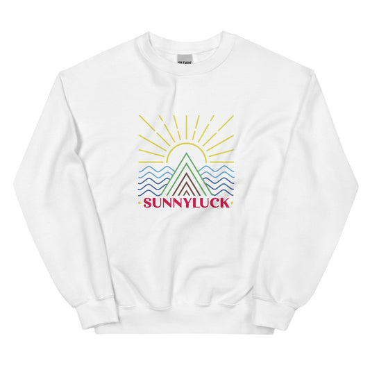 SunnyLuck Mountain & Waves Colorful Sweatshirt