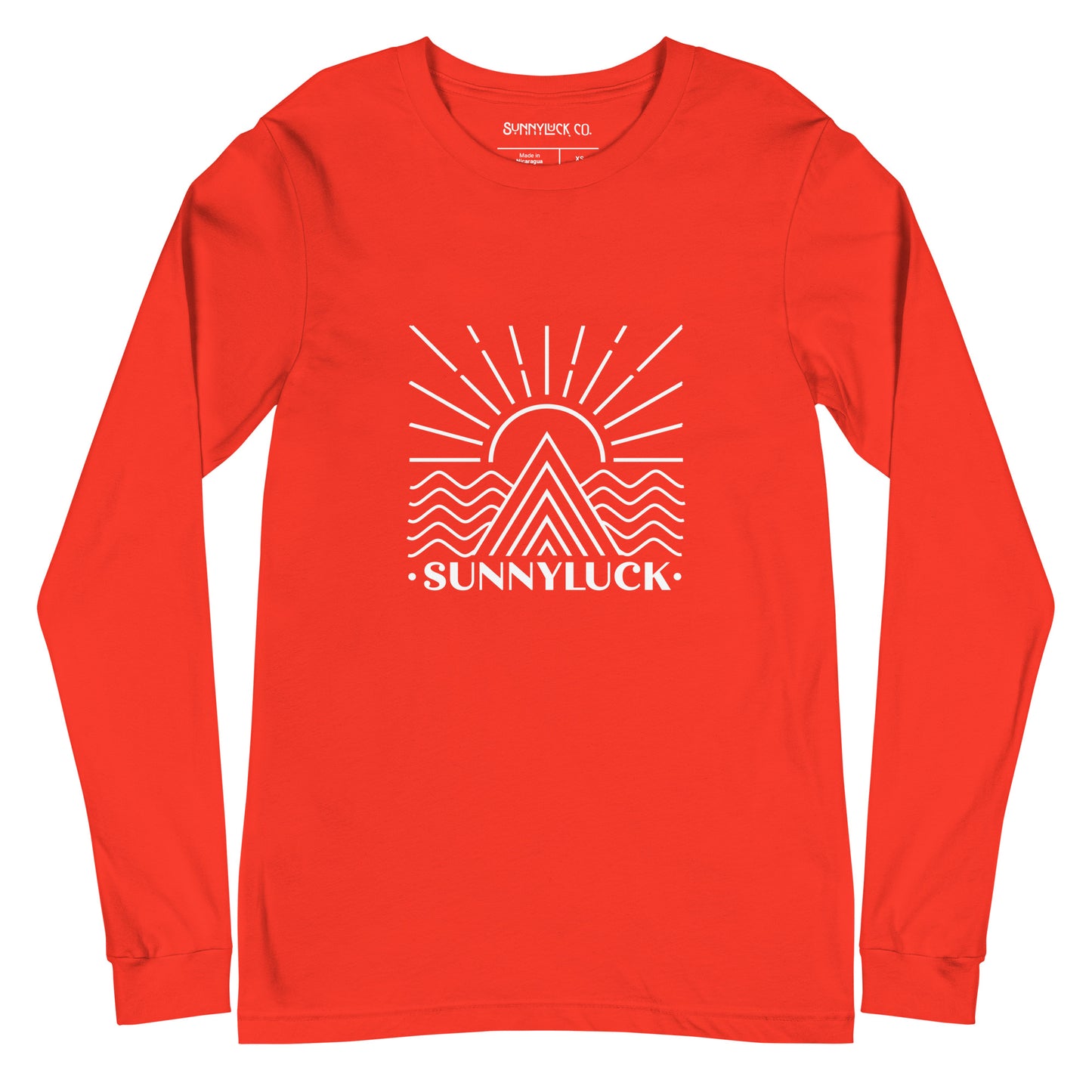 SunnyLuck Mountain & Waves Long Sleeve Tee