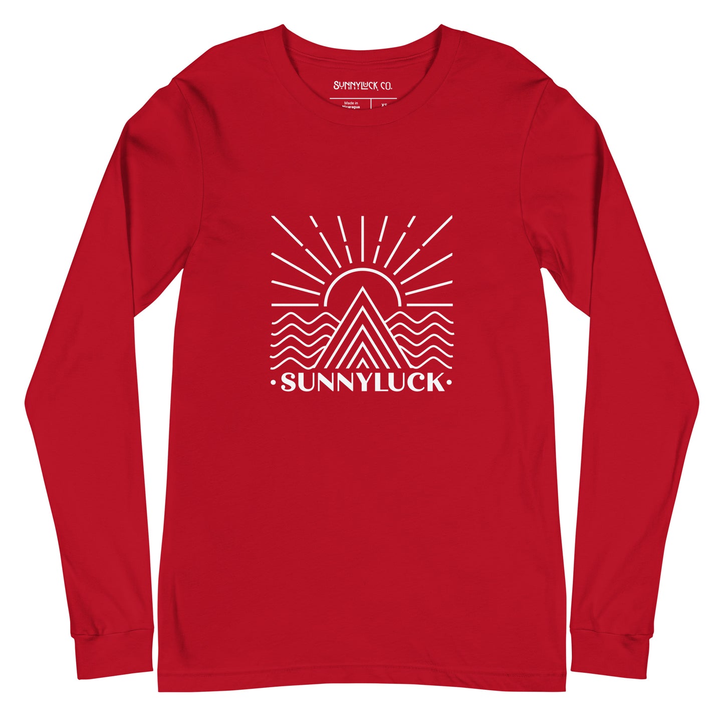 SunnyLuck Mountain & Waves Long Sleeve Tee