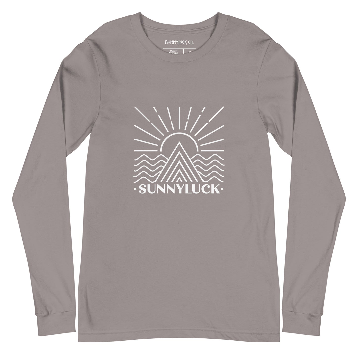 SunnyLuck Mountain & Waves Long Sleeve Tee