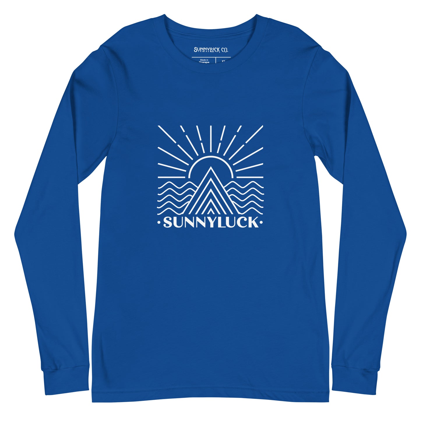 SunnyLuck Mountain & Waves Long Sleeve Tee