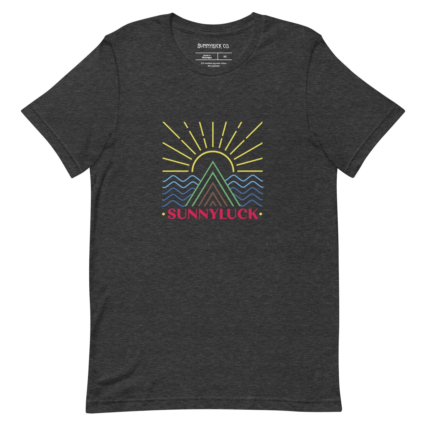 SunnyLuck Mountain & Waves Colorful Tee