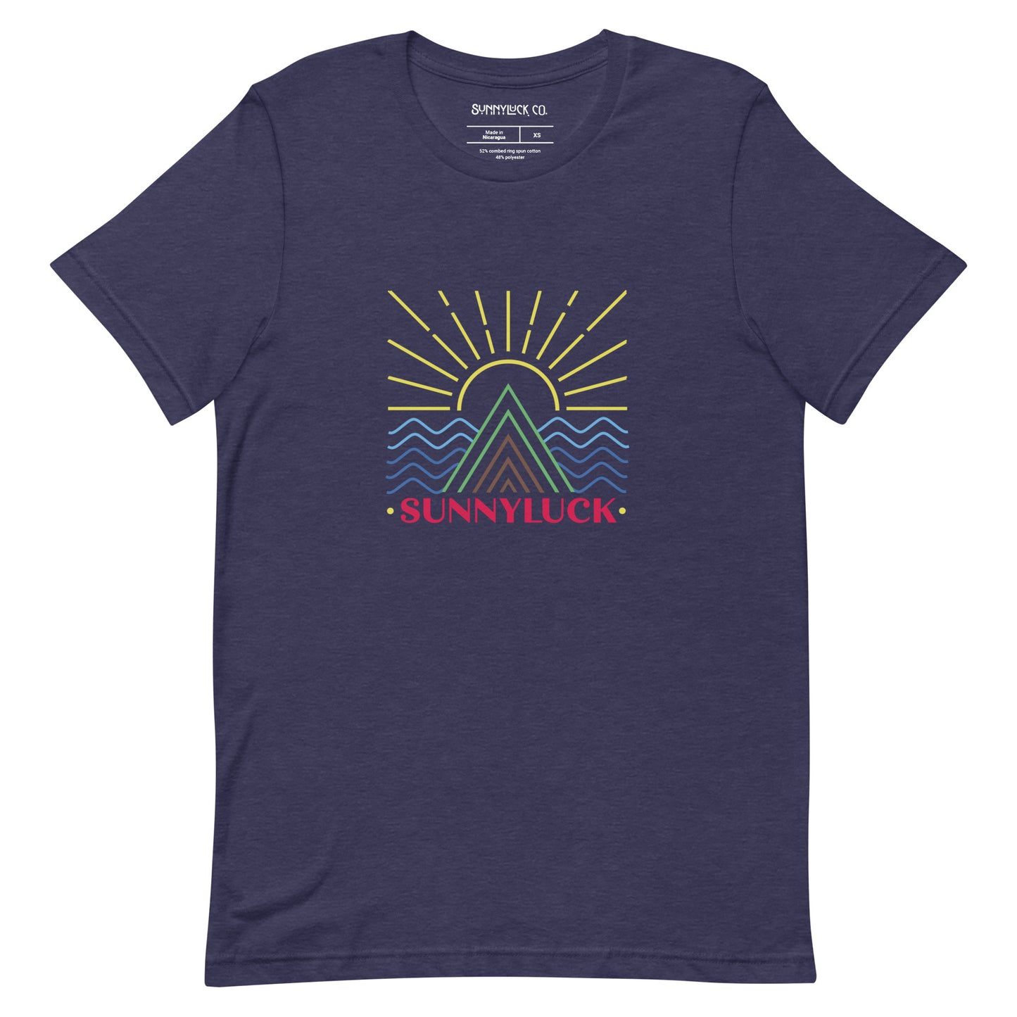 SunnyLuck Mountain & Waves Colorful Tee