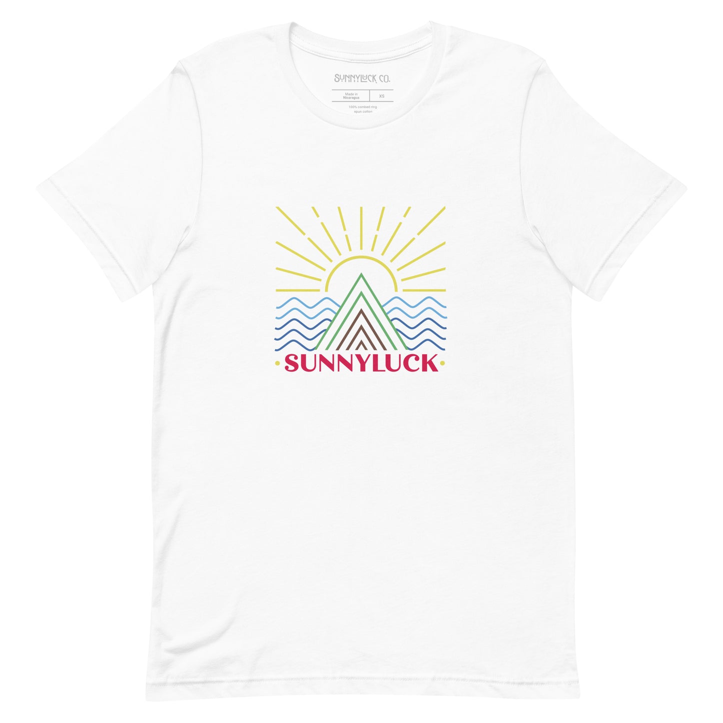 SunnyLuck Mountain & Waves Colorful Tee