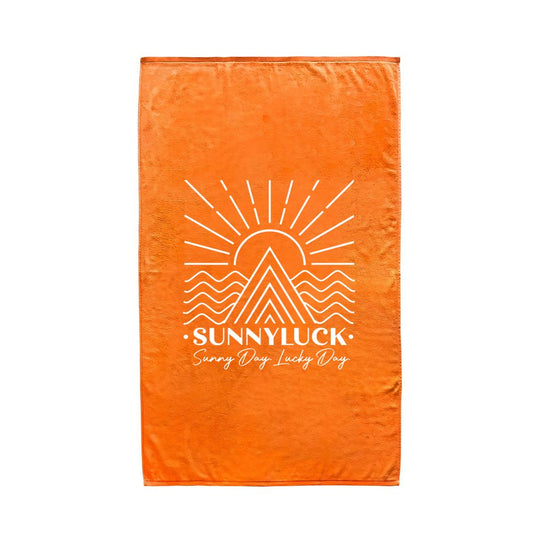 SunnyLuck Mountain & Waves Beach Towel