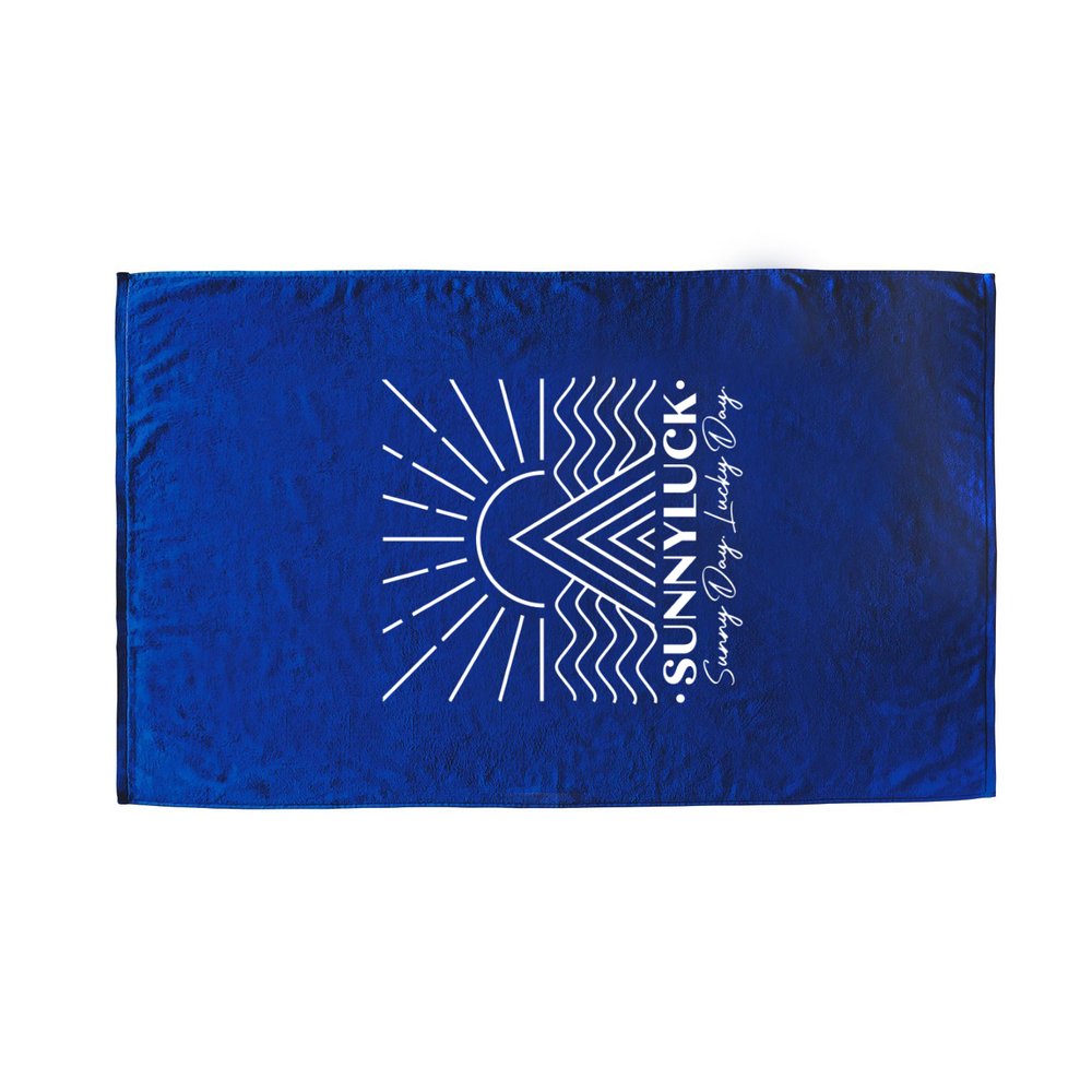 SunnyLuck Mountain & Waves Beach Towel