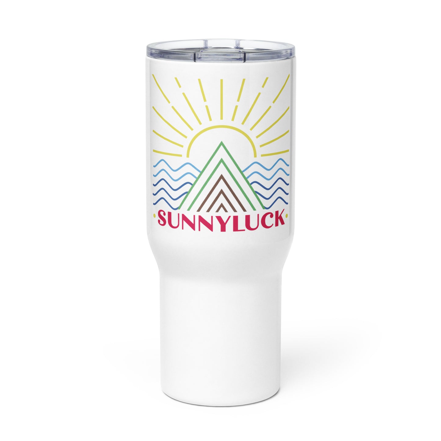 SunnyLuck Mountain & Waves Travel Mug