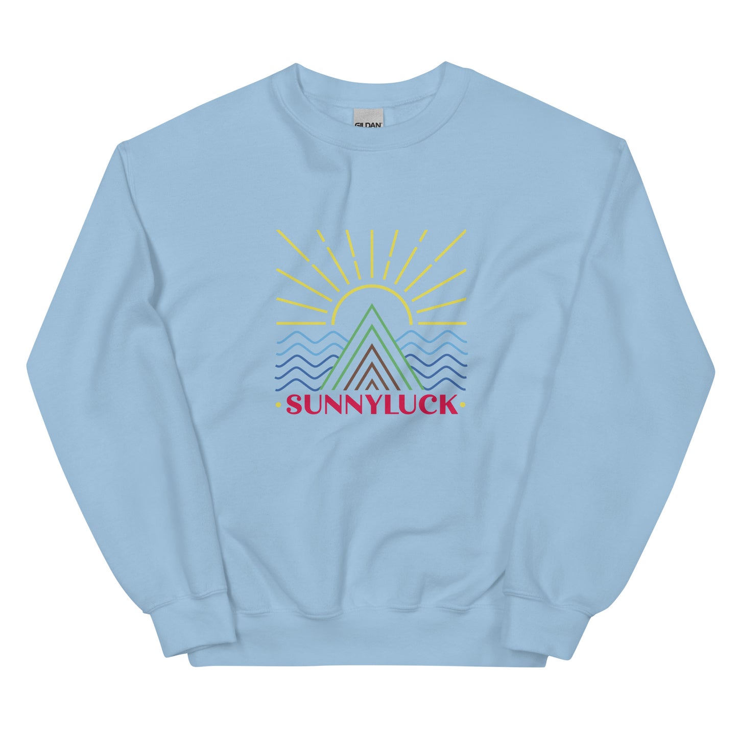 SunnyLuck Mountain & Waves Colorful Sweatshirt