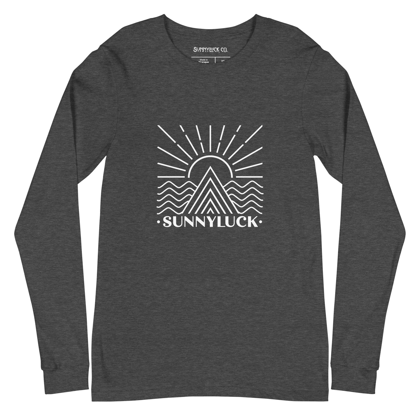 SunnyLuck Mountain & Waves Long Sleeve Tee